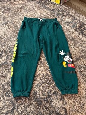 Green Mickey and Co Graphic Sweatpants